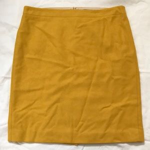 J. Crew Factory Mustard Yellow Pencil Skirt